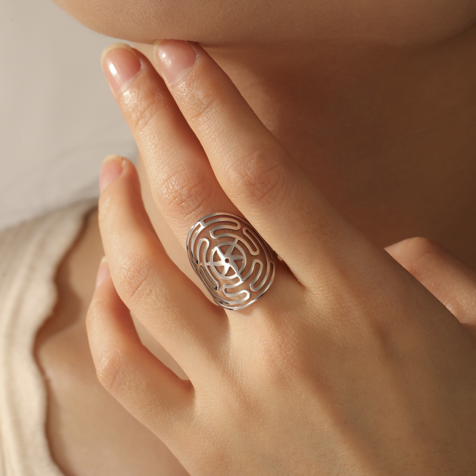 Skyrim Hollow out ring with wi - Vape Ring ulasan dan harga