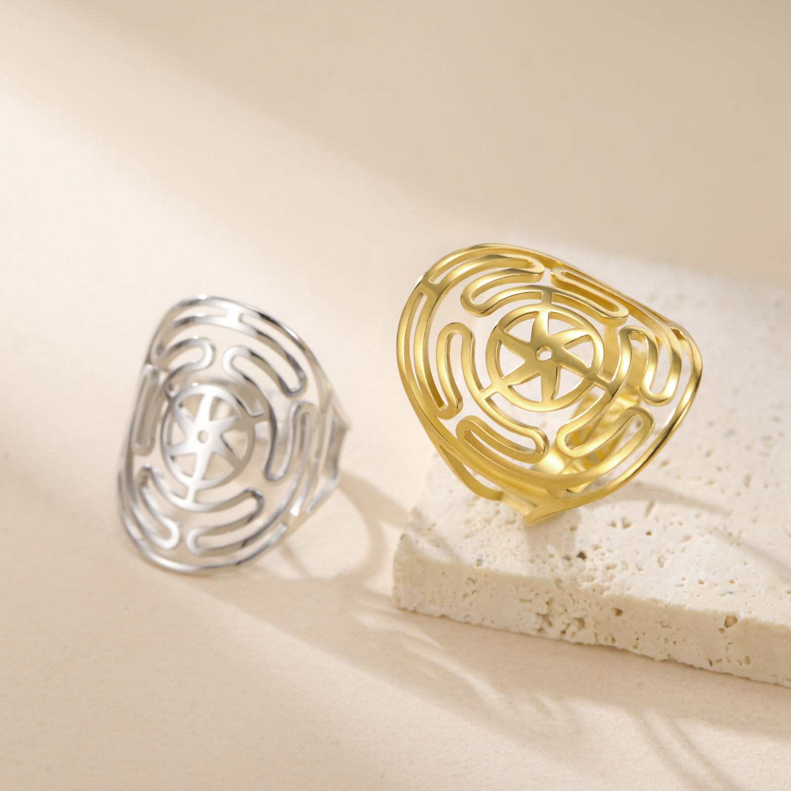 Skyrim Hollow out ring with wi - Vape Ring ulasan dan harga