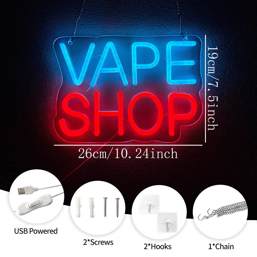 Vape Shop Neon Sign For Wall D - Vaping Shop ulasan dan harga