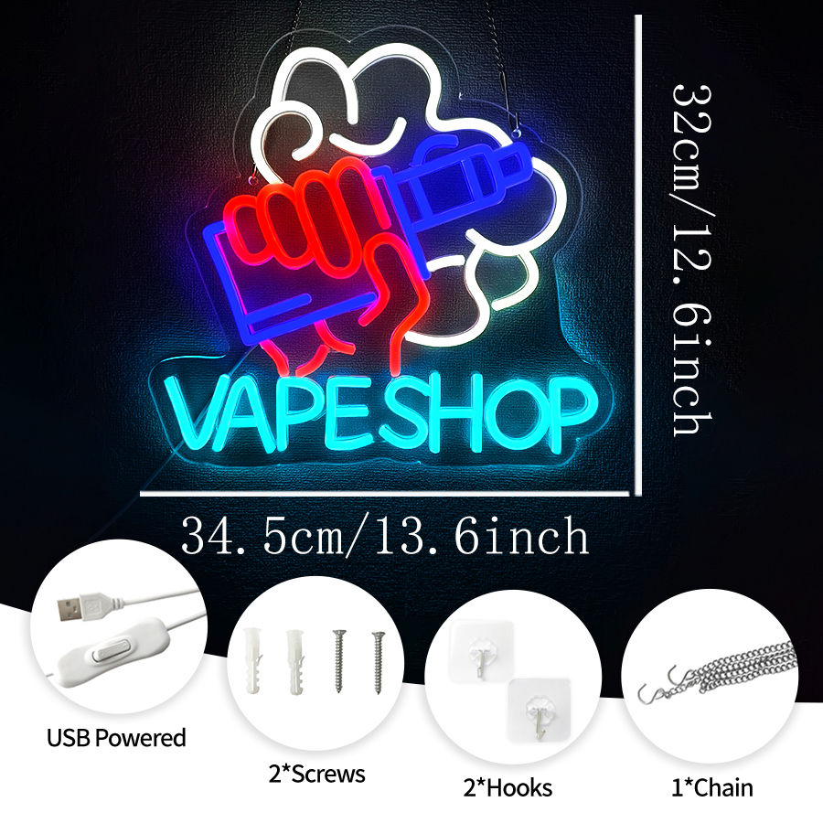 VAPE Shop Neon Sign for Smoke  - Vaping Store ulasan dan harga