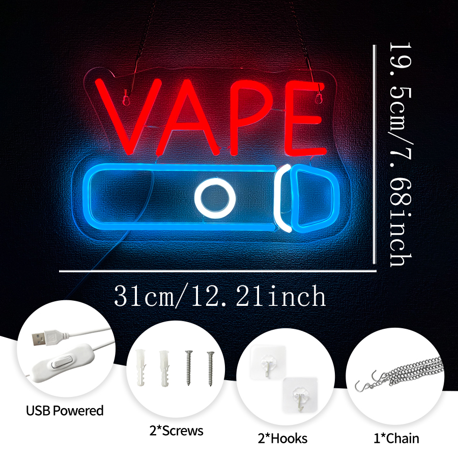 VAPE Shop Neon Sign for Smoke  - Vaping Store ulasan dan harga