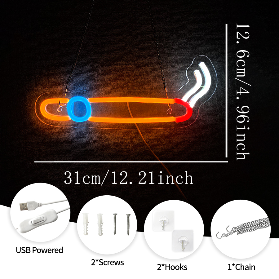 Smoke Neon Sign For Wall Decor - Vaping Store ulasan dan harga