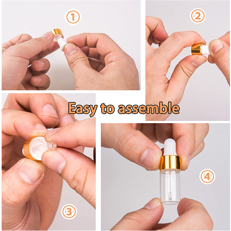 5Pcs 1ml/2ml/3ml/5ml Empty Gla - Juice Bottle Dropper ulasan dan harga