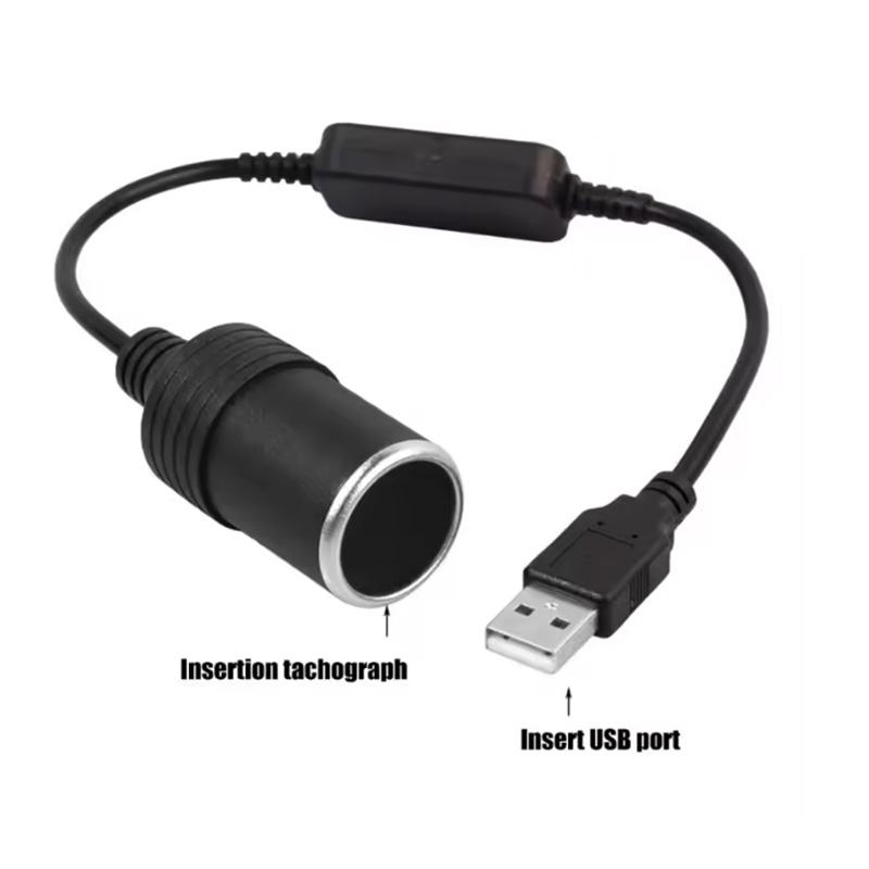 1pc 5V 2A USB To 12V Cigarette - Accessories For Vaping ulasan dan harga
