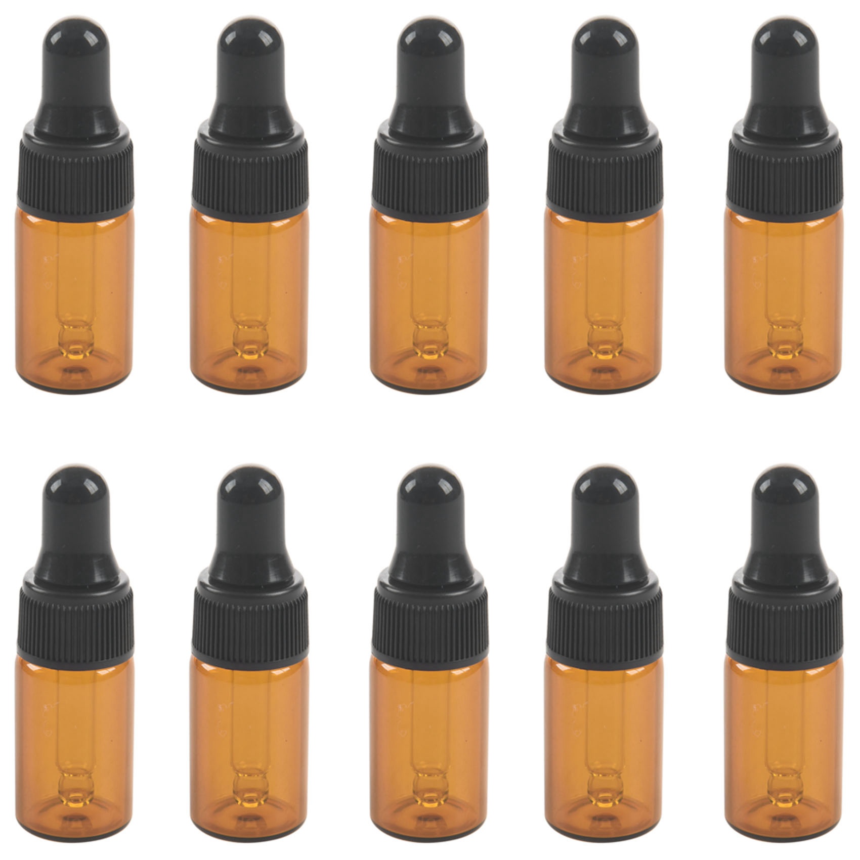 10pcs 3ml Empty brown Glass Dr - Juice Bottle Dropper ulasan dan harga