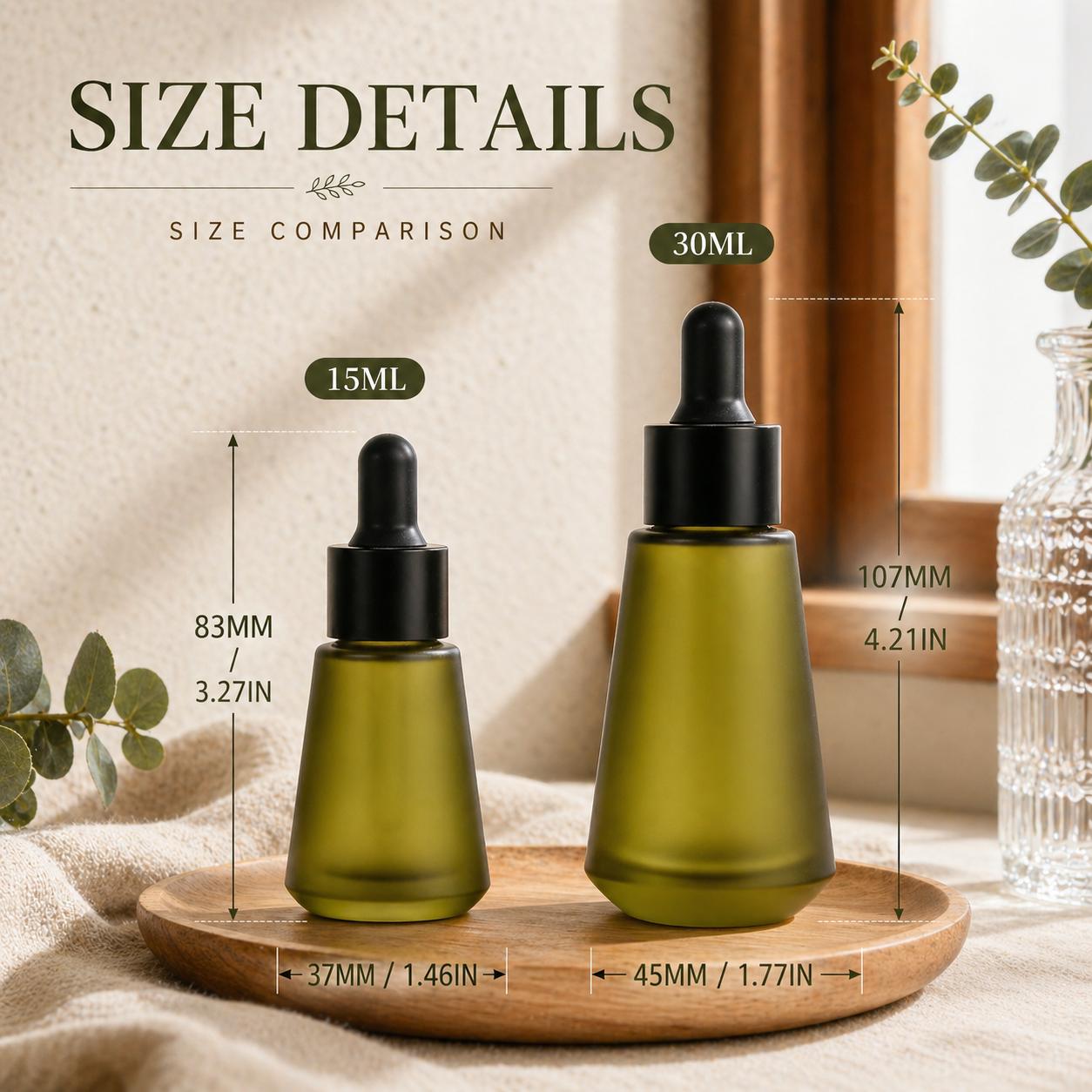 15ml 30ml Frosted Olive Green  - Juice Bottle Dropper ulasan dan harga