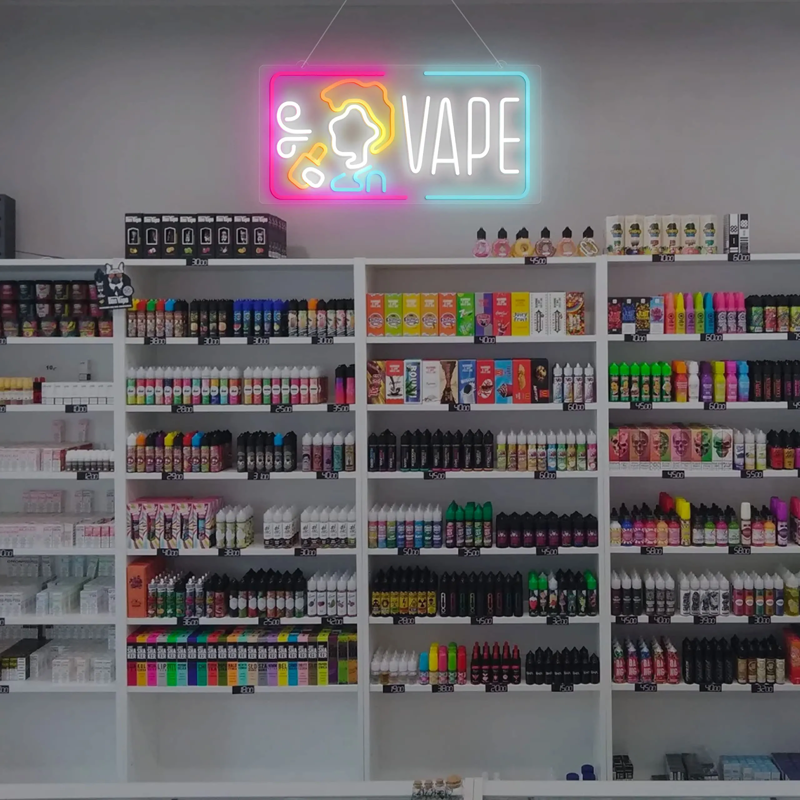 Vape Neon Sign Dimmable Smoke  - Vaping Store ulasan dan harga